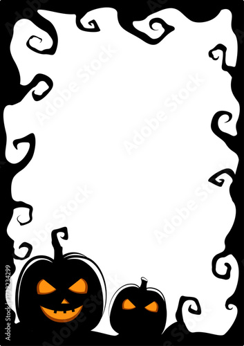 Spikes Frame with Pumpkins