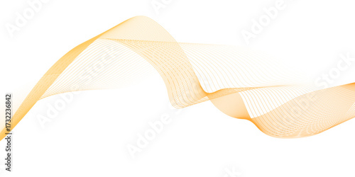 abstract orange wave line backdrop, modern stylish dynamic orange wave vector illustration, the orange or yellow wave line is very long and has a lot of detail, creating a dynamic and modern design.