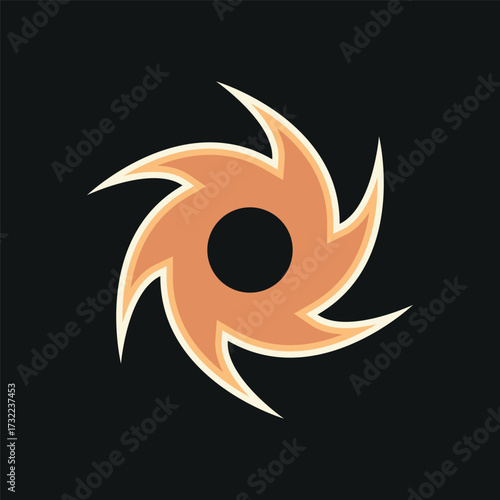 Black hole icon in colorful design for space, astrophysics, and galaxy projects.