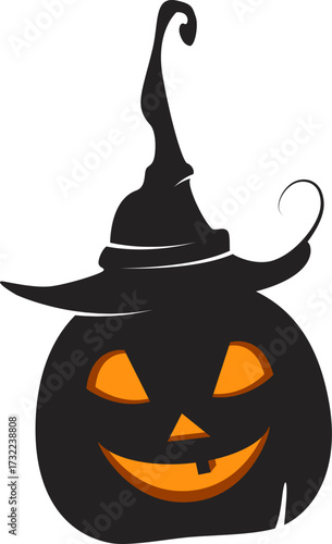 Jackolantern with Witch Hat