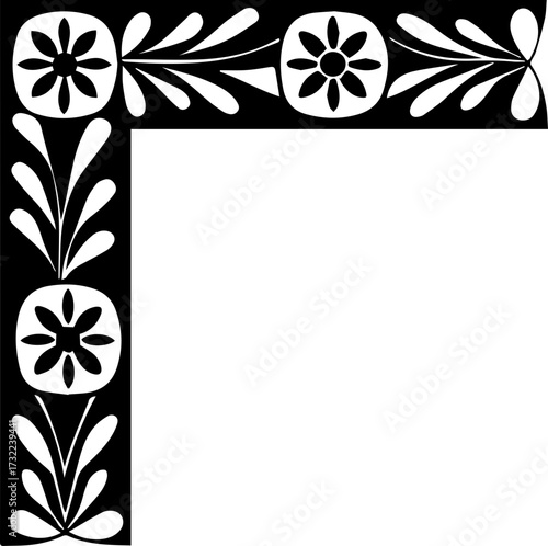 Decorative corner frame border design illustration in SVG format.Elegant Decorative Corner Frame for Creative Designs