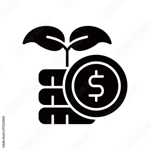 Investment glyph icon