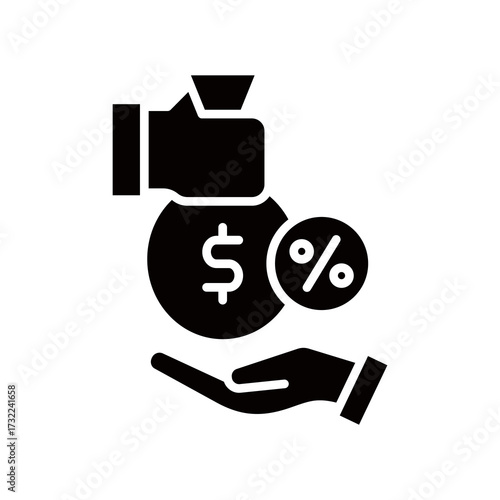 Loan glyph icon
