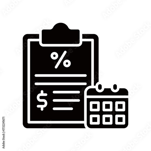 Tax glyph icon