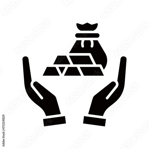Wealth glyph icon