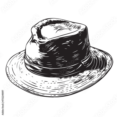 sketch of a hat
