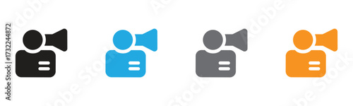Spread the word with this megaphone symbol. Ideal for marketing campaigns or announcements, this versatile graphic grabs attention and amplifies your message.