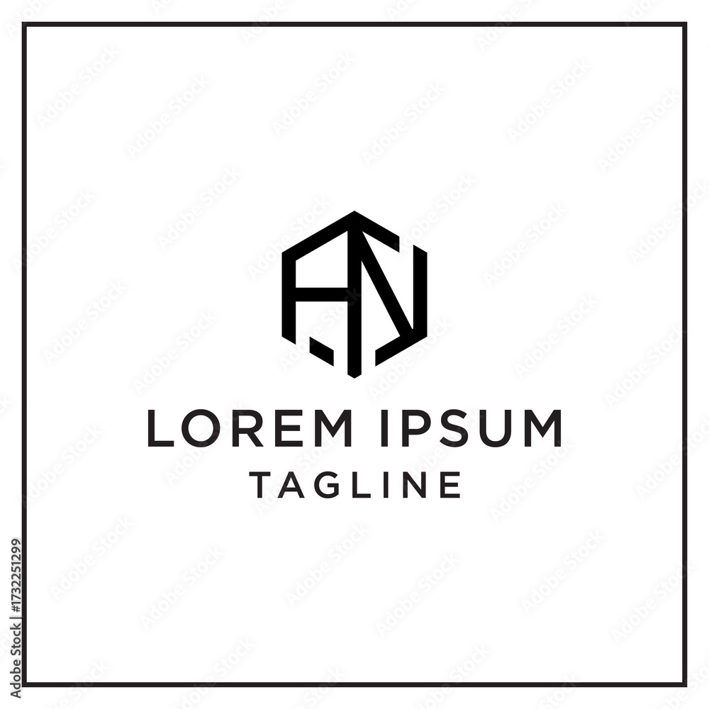 Fototapeta premium an hexagon logo
