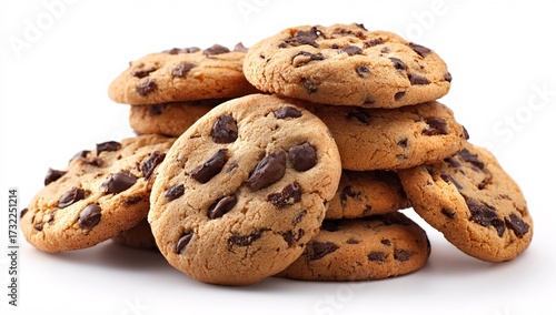 Transparent PNG available
Delicious chocolate chip cookies stack png, freshly baked treats, homemade cookies