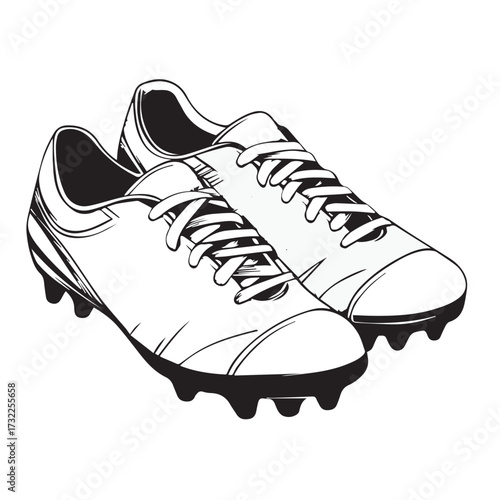 vector illustration of a pair of soccer shoes