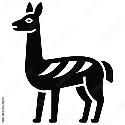 vicuna vector icon on white background