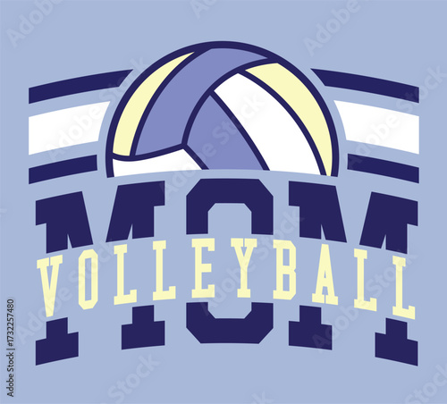 Volleyball mom vector