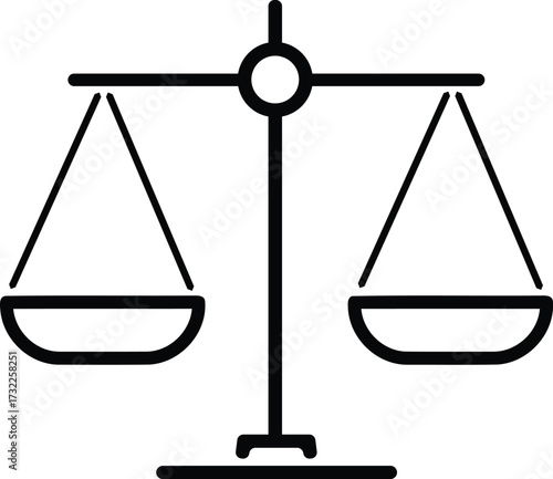 Vector art of scales of justice icon