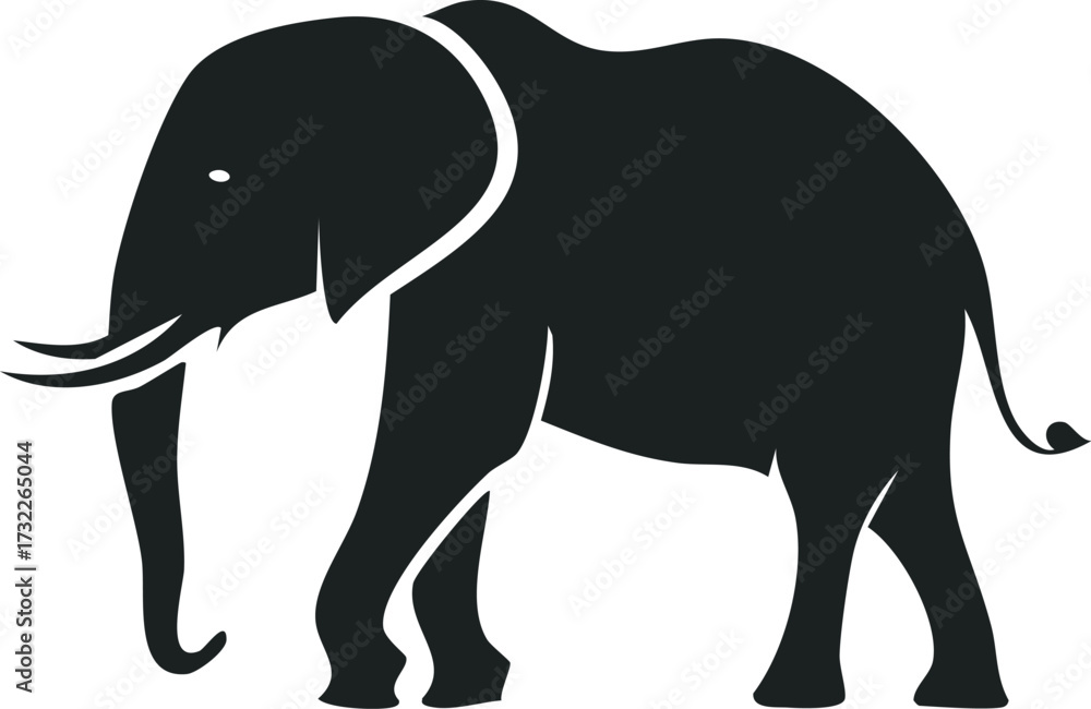 Fototapeta premium elephant, animal, vector, illustration, animals, silhouette, mammal, design, wild, art, cartoon, nature, drawing, wildlife, baby, zoo, icon, india, safari, big, bear, horse