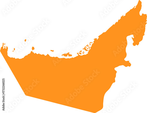 Map of united arab emirates (UAE)