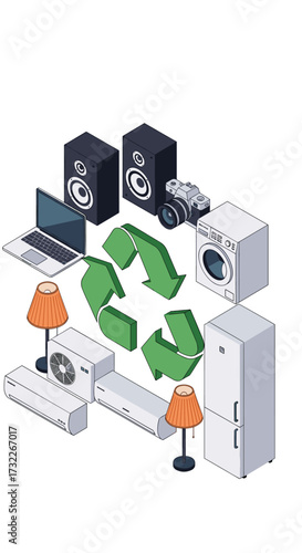 The importance of proper disposal and recycling for old electronic devices and home appliances.