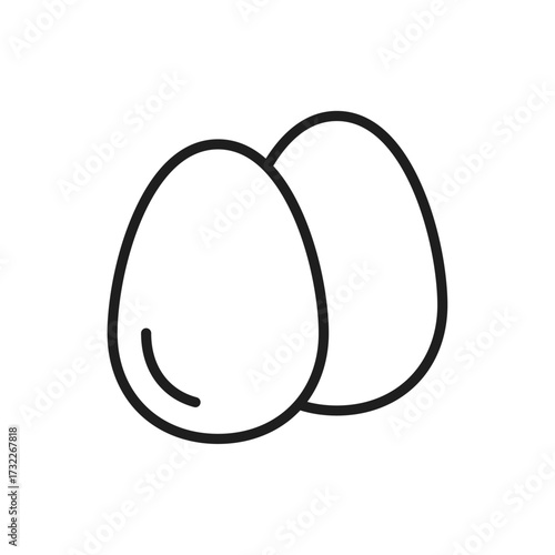 Egg icon representing food, cooking, or nature, often used in applications related to food industry, nutrition, or agriculture