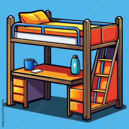 office desk with folders