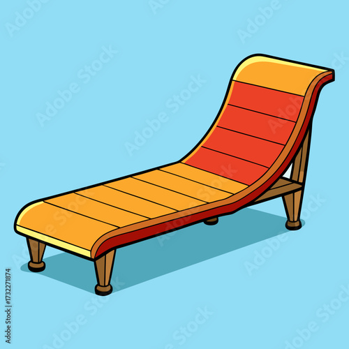 chaise longue isolated on white