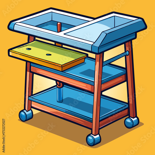 illustration of a table with chairs