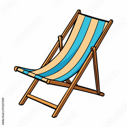 beach chair isolated on white
