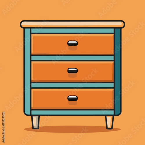 chest of drawers vector illustration