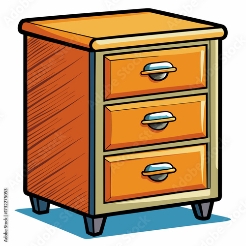 chest of drawers isolated on white