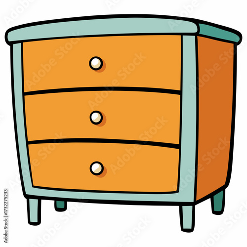 chest of drawers vector illustration