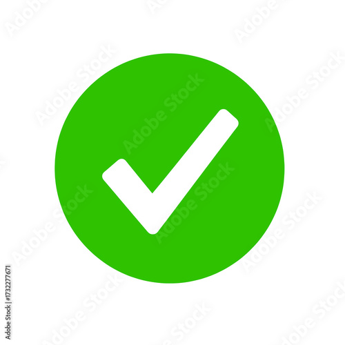 Free Download White check mark in green circle isolated on transparent background  - GFXLoad