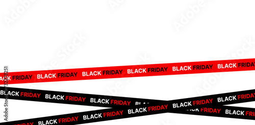 red ribbon with text . crime scene crime scene tape .Black Friday tape scene icon vector 