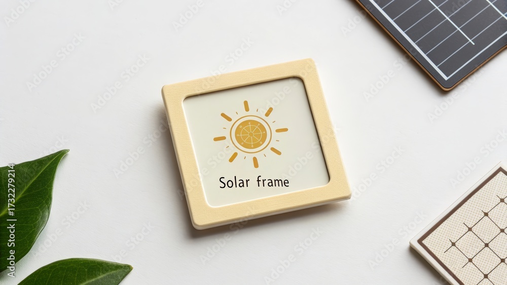 Obraz premium Solar Frame Product Displaying a Central Sun Icon