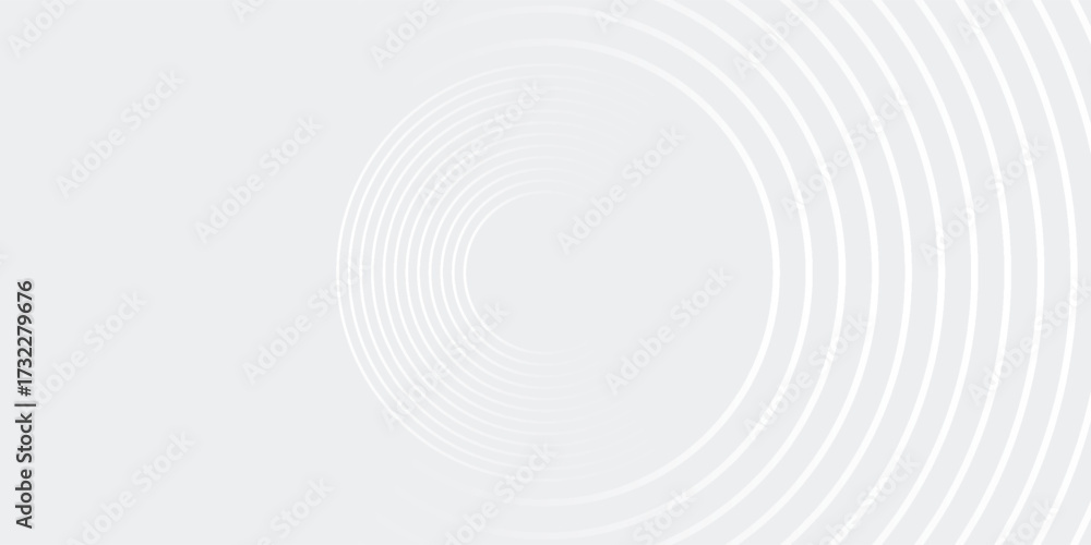 Naklejka premium Abstract white glowing geometric lines on gray background. Modern shiny blue circle lines pattern. Futuristic technology concept. Suit for cover, poster, banner, brochure, header, website vector