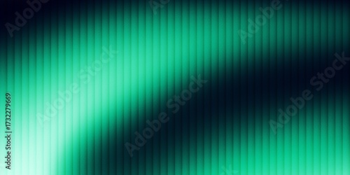 Abstract background of wave green gradient fractal glass with noise and grainy texture