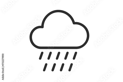 Snow weather icon vector flat line style. Trendy isolated symbol for web, logo, app, UI design. Winter precipitation graphic illustration. EPS 10 vector 3.