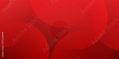 White circle geometric red abstract background. vector
