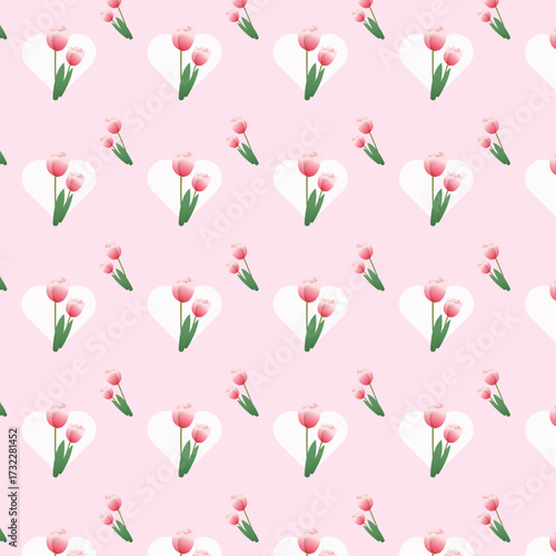 pattern seamless flower tulip love