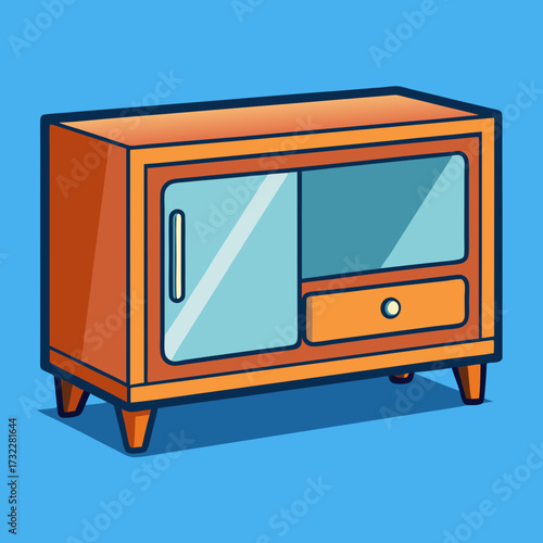 retro tv set isolated