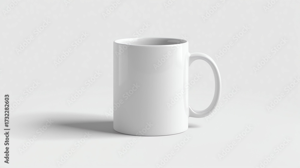 Fototapeta premium white cup isolated on white mockup