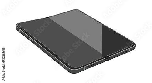 Foldable Smartphone with Sleek Design and Dual Screen.