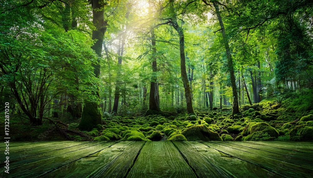 Fototapeta premium Beautiful Green Forest