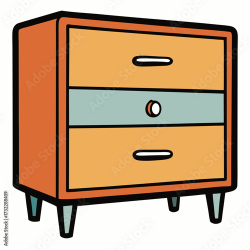 wooden cabinet with drawers