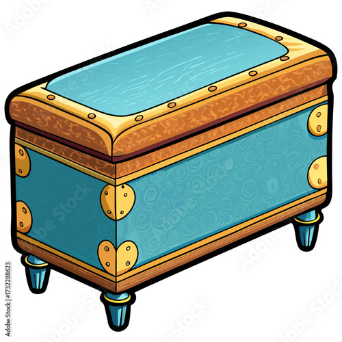 illustration of an old book with a lock