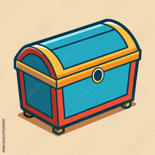 treasure chest isolated on white