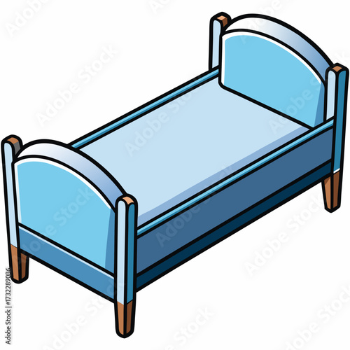 bed in a white