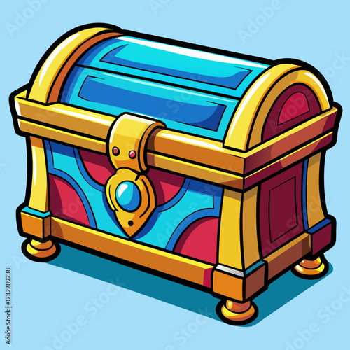 treasure chest isolated on white
