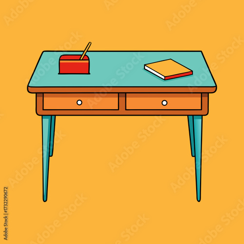 illustration of a table in a restaurant