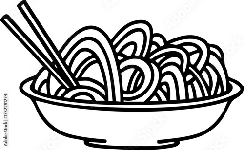 udon noodles served in bowl