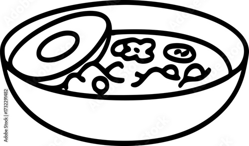 a traditional japanese ramen bowl
