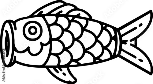 japanese koi carp paper flag