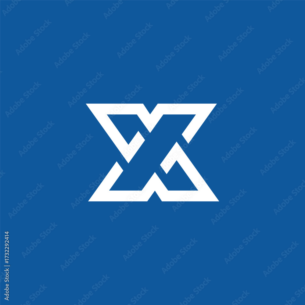 Fototapeta premium Geometric Letter X Logo Design Vector Template